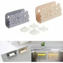 Spugna Spugna Porta Spugna Lavello Per Lavello Per Lavello Da Cucina Cestino Da Tavolo Scarico Liquido 2 Pezzi (grigio, Beige) -Wenko Negozio 100198829 4