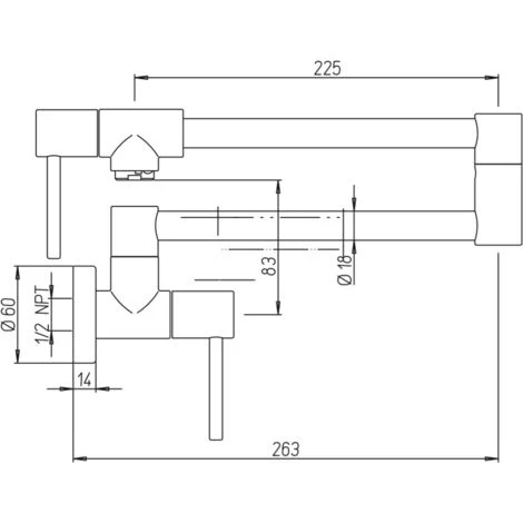 Rubinetto Riempipentola Cucina A Muro Monoacqua Paini Cox 78CR518 Cromo 5 Rubinetto Riempipentola Cucina A Muro Monoacqua Paini Cox 78CR518 Cromo - immagine 5