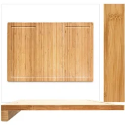 Relaxdays Tagliere In Bambù, Accessori Per La Cucina, Ripiano Per Tagliare XL, H X L X P: 5 X 56 X 38 Cm, Naturale -Wenko Negozio 10719433 3