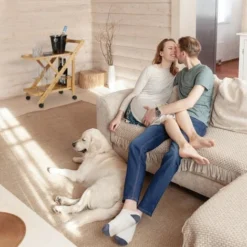 Relaxdays 10022164 Carrello Portavivande Da Portata, Bambù, Con Portabottiglie, HxLxP: 70 X 40,5 X 65 Cm, Marrone Chiaro -Wenko Negozio 10723412 3