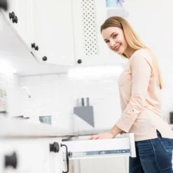 Relaxdays Portaposate Da Cassetto Estraibile Larghezza Variabile Da 5 A 7 Scomparti In Bambù HLP: 5,5x48,5x37cm Bianco -Wenko Negozio 10724133 5