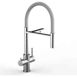 Rubinetto 5 Vie Miscelatore Lavello Cucina In Acciaio INOX Lucido - Canna Grigia Movibile E Doccia 2 Getti Staccabile - ACCIAIO CHIRURGICO AISI 316 9 Rubinetto 5 Vie Miscelatore Lavello Cucina In Acciaio INOX Lucido - Canna Grigia Movibile E Doccia 2 Getti Staccabile - ACCIAIO CHIRURGICO AISI 316 -Wenko Negozio 10834770 5