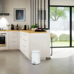 Relaxdays Pattumiera Vintage Con Pedale, Cestino Per La Spazzatura Per Bagno E Cucina, 5 Litri, Bianco -Wenko Negozio 11090369 3