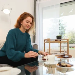 Relaxdays Carrellino Da Servizio In Bambù, 3 Ripiani, Design Naturale, Rotelle Girevoli A 360°, Carrello Da Cucina, HLP: 76x46x38, Marrone 7 Relaxdays Carrellino Da Servizio In Bambù, 3 Ripiani, Design Naturale, Rotelle Girevoli A 360°, Carrello Da Cucina, HLP: 76x46x38, Marrone -Wenko Negozio 11090392 3