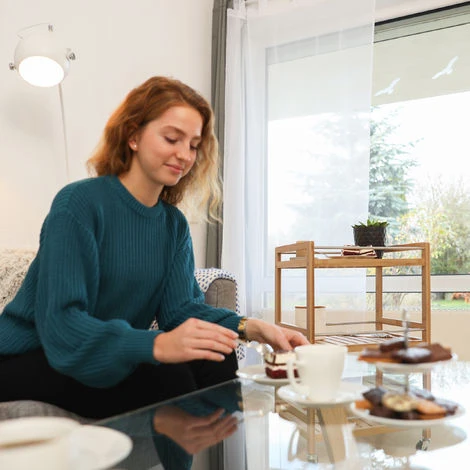 Relaxdays Carrellino Da Servizio In Bambù, 3 Ripiani, Design Naturale, Rotelle Girevoli A 360°, Carrello Da Cucina, HLP: 76x46x38, Marrone 3 Relaxdays Carrellino Da Servizio In Bambù, 3 Ripiani, Design Naturale, Rotelle Girevoli A 360°, Carrello Da Cucina, HLP: 76x46x38, Marrone - immagine 3