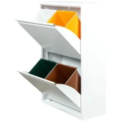 Mobileco 4 Secchi 18 Litri Lamiera Bianca, 60x93x25 Cm -Wenko Negozio 11229031 3