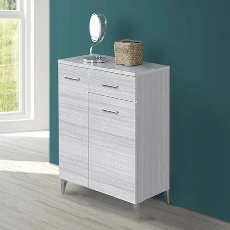 Base Doppia Bagno 2 Ante E Cassetto 60x35 Cm Finitura Grigio 1 Base Doppia Bagno 2 Ante E Cassetto 60x35 Cm Finitura Grigio