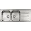 Lavello CRISTAL 116X50 2 Vasche Sinistre+ Gocciolatoio ACCIAIO INOX