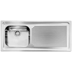 Lavello AURORA 116X50 1 Vasca Sinistra+ Gocciolatoio ACCIAIO INOX
