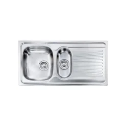 Lavello MONDIAL 100x50 2 Vasche Destre+ Gocciolatoio ACCIAIO INOX