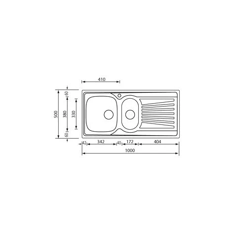 Lavello MONDIAL 100x50 2 Vasche Destre+ Gocciolatoio ACCIAIO INOX 2 Lavello MONDIAL 100x50 2 Vasche Destre+ Gocciolatoio ACCIAIO INOX - immagine 2