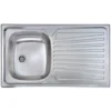 Lavello MONDIAL 86x50 1 Vasca Sinistra+ Gocciolatoio ACCIAIO INOX