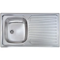 Lavello MONDIAL 86x50 1 Vasca Sinistra+ Gocciolatoio ACCIAIO INOX