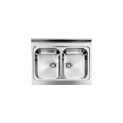 Lavello ROSSANA Appoggio 80X60 2 Vasche ACCIAIO INOX