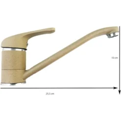 Rubinetto Miscelatore Cucina Classico, Sabbia Granito In Ottone Pesante Completo -Wenko Negozio 11989362 3