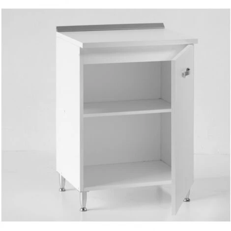 Base Cucina 30x50xH85 In Legno Bianco 2 Base Cucina 30x50xH85 In Legno Bianco - immagine 2