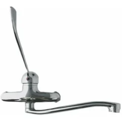 Rubinetto Miscelatore Parete Con Leva Clinica E Canna Girevole