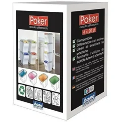 BAMA PATTUMIERA POKER PER RACCOLTA DIFFERENZIATA 20 LT 4PZ -Wenko Negozio 13144110 5