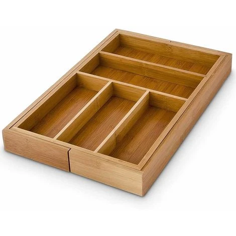 Portaposate Estensibile Da Cassetto Cucina Porta Posate In Legno Bambu 46x30cm 2 Portaposate Estensibile Da Cassetto Cucina Porta Posate In Legno Bambu 46x30cm - immagine 2