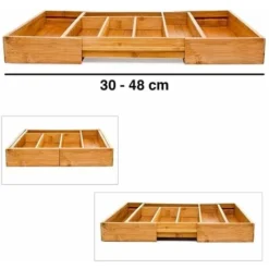 Portaposate Estensibile Da Cassetto Cucina Porta Posate In Legno Bambu 46x30cm 7 Portaposate Estensibile Da Cassetto Cucina Porta Posate In Legno Bambu 46x30cm -Wenko Negozio 13402225 3
