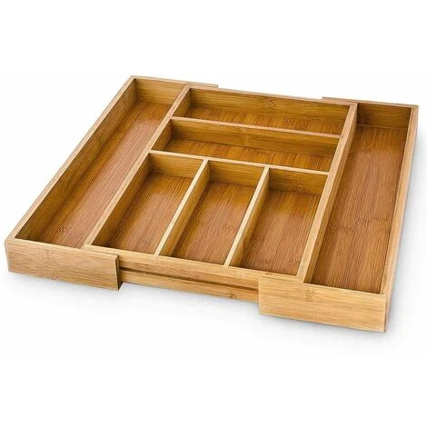 Portaposate Estensibile Da Cassetto Cucina Porta Posate In Legno Bambu 46x30cm 4 Portaposate Estensibile Da Cassetto Cucina Porta Posate In Legno Bambu 46x30cm - immagine 4