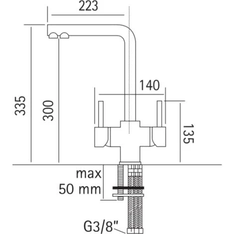 Miscelatore Lavello Cucina Per Acqua Filtrata Rub.Magistro 303 Cromo 2 Miscelatore Lavello Cucina Per Acqua Filtrata Rub.Magistro 303 Cromo - immagine 2