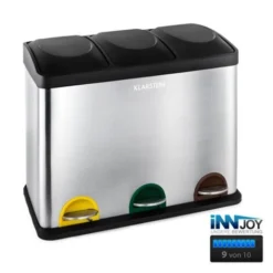 Klarstein Bidone In Acciaio Inox A Pedale Ecosistema 45 Litri Di Riciclaggio