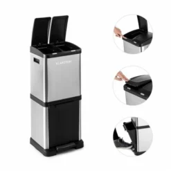 Klarstein Ökosystem² Pattumiera 30L (1 X15L, 2x7,5 L) Involucro In Acciaio Inox -Wenko Negozio 14061844 5