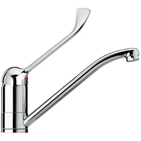 RUBINETTO MISCELATORE LAVABO COMANDO A GOMITO LEVA LUNGA CLINICA RISTORANTE 2 RUBINETTO MISCELATORE LAVABO COMANDO A GOMITO LEVA LUNGA CLINICA RISTORANTE - immagine 2