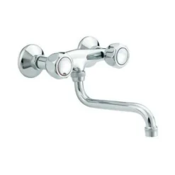 015986 Miscelatore A Parete Per Lavello, Con Canna Girevole Inferiore IDRAL