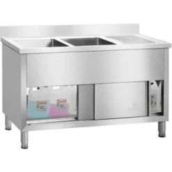 Lavello Per Cucina Lavello Cucina Doppio Lavabo Con Due Vasche Ante Scorrevoli -Wenko Negozio 14896915 4