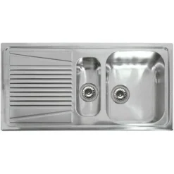 Elleci LIR 475 ANSDX River 475 Lavello Inox Gocciolatoio Reversibile 2 Vasche 100 Cm