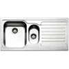 Apell VE1002IRBC Serie Venezia Lavello Acciaio Inox Satinato Da Incasso Gocciolatoio A Destra 1 Vasca E 1/2 100x50cm