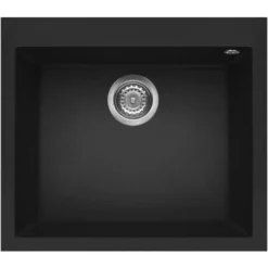 Elleci LGQ10540 Quadra 105 Lavello Granitek 57 Cm 1 Vasca Nero