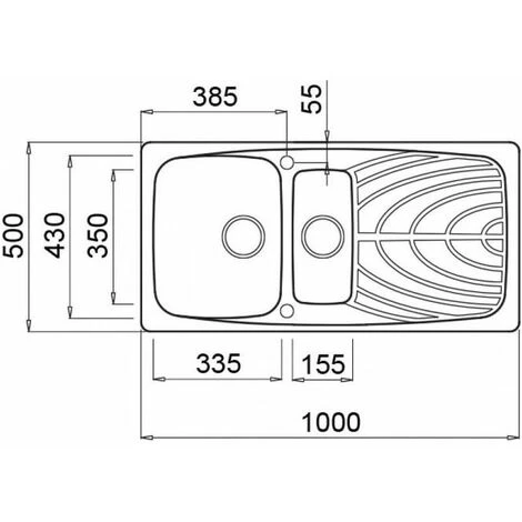 Elleci LGM47568 Master 475 Lavello Granitek Gocciolatoio Reversibile 1 Vasca E Mezza 100 Cm Titanio 3 Elleci LGM47568 Master 475 Lavello Granitek Gocciolatoio Reversibile 1 Vasca E Mezza 100 Cm Titanio - immagine 3