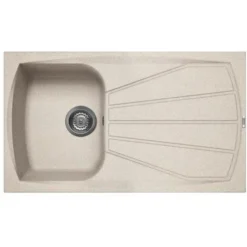 Elleci LGL40051 Living 400 Lavello Granitek Gocciolatoio Reversibile 1 Vasca 86 Cm Avena