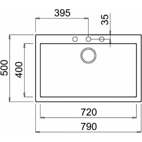 Elleci LGQ13040 Quadra 130 Lavello Granitek 1 Vasca 79 Cm Nero 2 Elleci LGQ13040 Quadra 130 Lavello Granitek 1 Vasca 79 Cm Nero - immagine 2