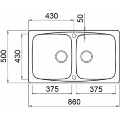 Elleci LGM45051 Master 450 Lavello Granitek 2 Vasche 86 Cm Avena -Wenko Negozio 14990373 3