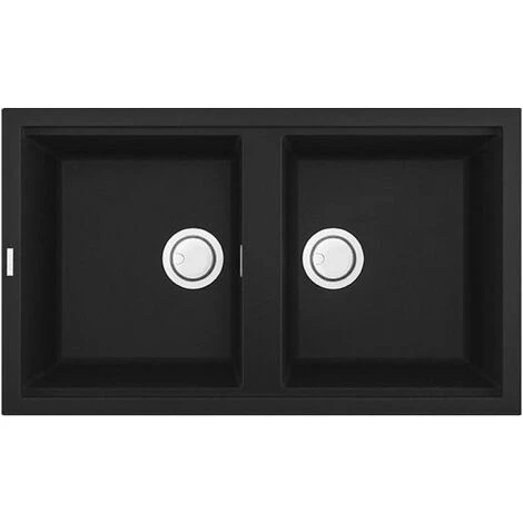 Elleci LGB45040 Best 450 Lavello Granitek 2 Vasche 86 Cm Nero 1 Elleci LGB45040 Best 450 Lavello Granitek 2 Vasche 86 Cm Nero