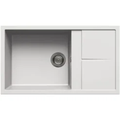 Elleci LGU41068 Unico 410 Lavello Granitek Gocciolatoio Reversibile 1 Vasca 86 Cm Bianco -Wenko Negozio 14990984 3