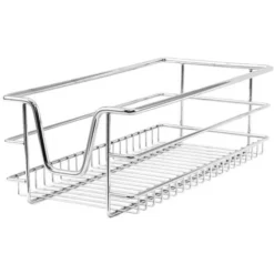 Cestelli Estraibili In Acciaio Per Cucina Cassetti Organizzazione Credenza Cesto In Acciaio Con Telaio E Binari Per Dispensa Da 30cm Organizza Unità 30 Cm Con Viti GRATIS - 2 Cesti