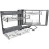 Kukoo - 4 Cestelli In Acciaio Inossidabile Per Mobile Ad Angolo Cieco 90-100cm, Mano Sinistra