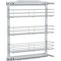 Cestino Da Cucina In Rete A 3 Livelli Argento 47x15,5x55,5 Cm VidaXL