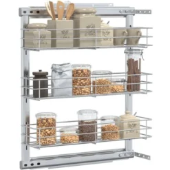Cestino Da Cucina In Rete A 3 Livelli Argento 47x15,5x55,5 Cm VidaXL -Wenko Negozio 15093888 4