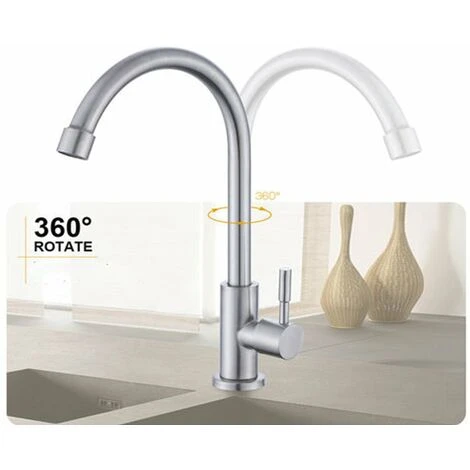 Rubinetto Cucina Monocomando Canna Alta Rotante Miscelatore Lavello Cromato 8406 2 Rubinetto Cucina Monocomando Canna Alta Rotante Miscelatore Lavello Cromato 8406 - immagine 2