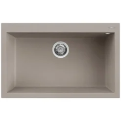 Lavello Elleci Incasso 1 Vasca 79x50 Quadra 130 Granitek Grigio Tortora LGQ13043