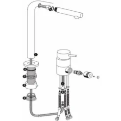 Miscelatore Lavello Cucina A 3 Uscite Canna Abbattibile Rub.Magistro QD302 Cromo -Wenko Negozio 16121811 4