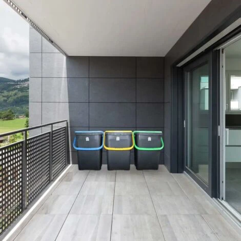 Set 3 Pattumiere Ecoplus 50Lt ECP50 Tris Bidoni Grandi Spazzatura Differenziata 4 Set 3 Pattumiere Ecoplus 50Lt ECP50 Tris Bidoni Grandi Spazzatura Differenziata - immagine 4