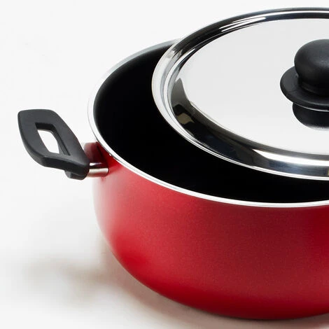 Set Batteria Di Pentole Padelle Coperchi Antiaderente 7 Pezzi Vivace 5 Set Batteria Di Pentole Padelle Coperchi Antiaderente 7 Pezzi Vivace - immagine 5