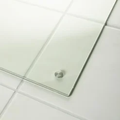 Mucola Parete Posteriore Della Cucina Paraspruzzi Specchio Paraspruzzi Per Cucina Vetro Di Protezione Da Parete 6mm ESG Trasparente - 90x40CM -Wenko Negozio 16984656 3